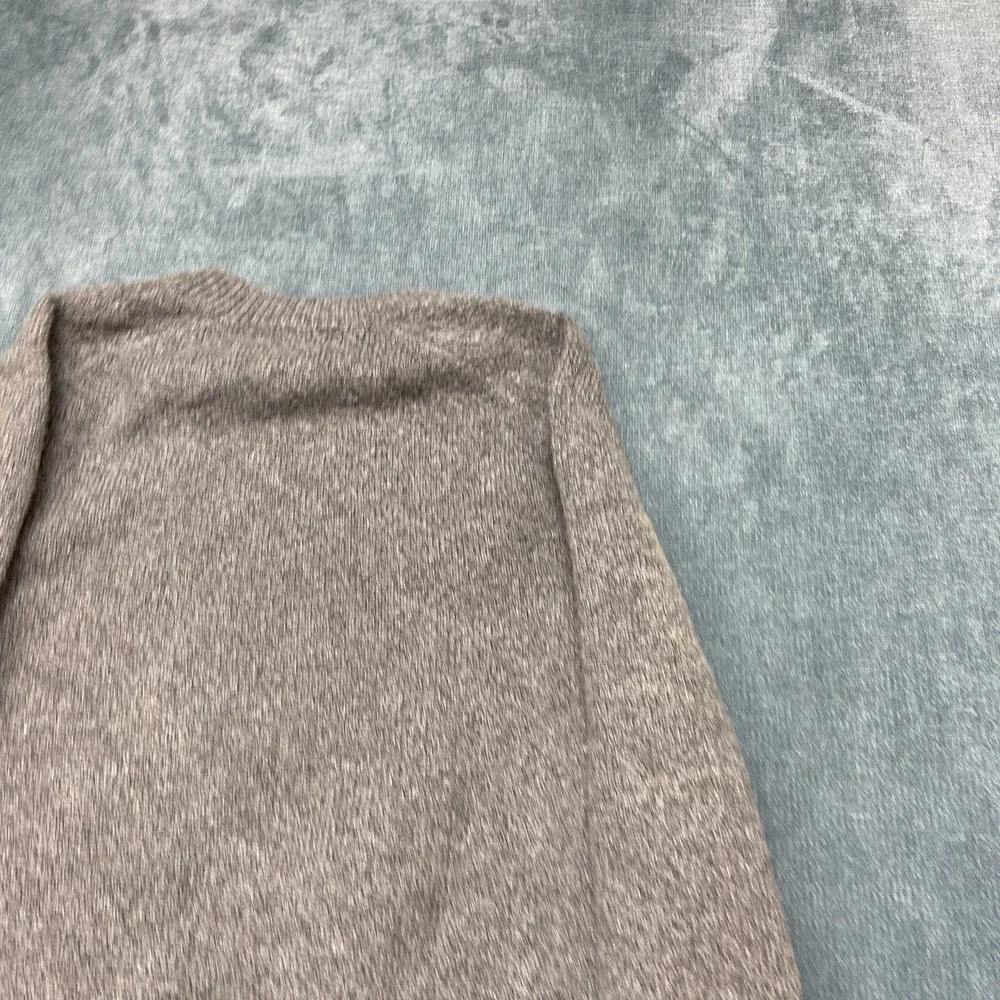Banana Republic Sweater Mens Medium Heather Gray Knitted Ribbed Hem Winter Wear